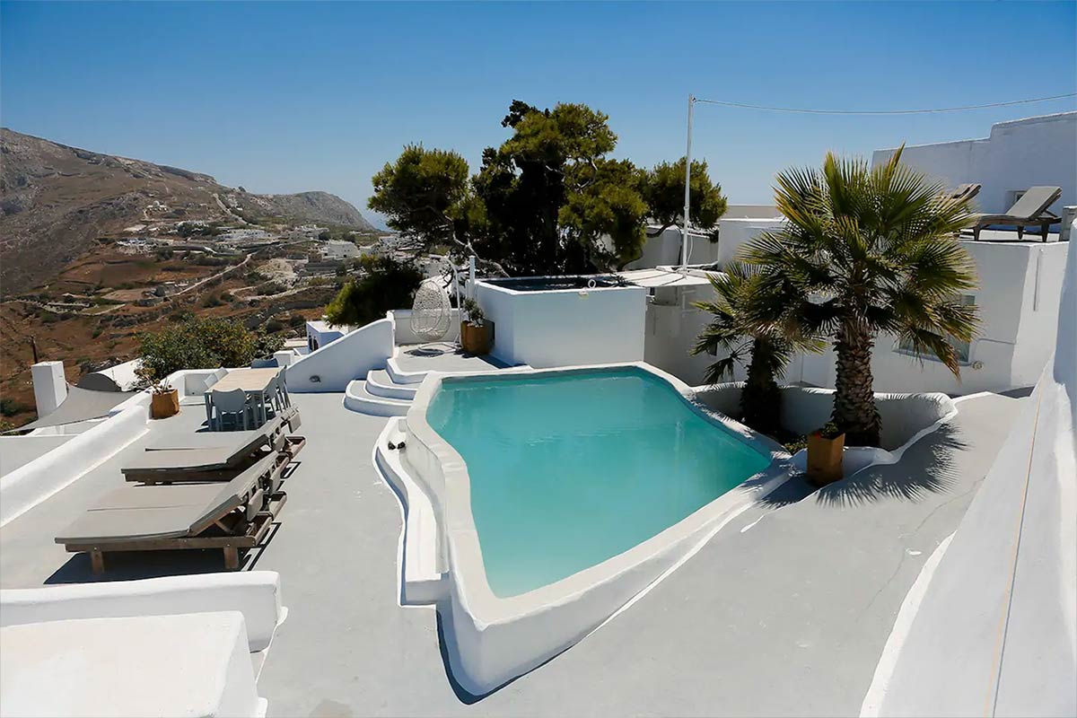 Greek Goddess Santorini Pool
